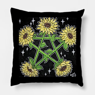 Sunflower Pentagram Pillow