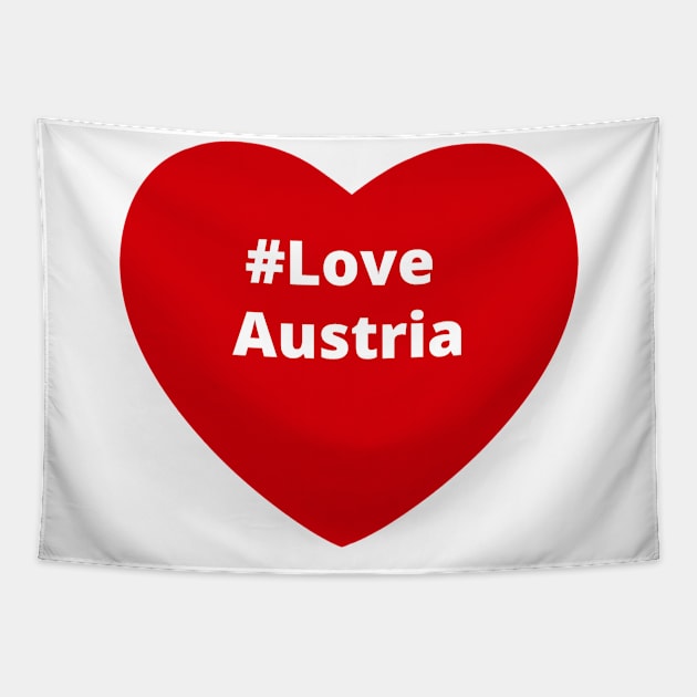 Love Austria - Hashtag Heart Tapestry by support4love