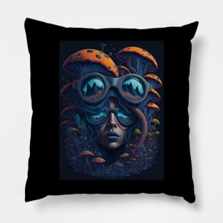 Techno Psy Shirt - Psychedelic Organism - Catsondrugs.com - #psychedelic #psychedelicart #trippy #psytrance #art #psy #trippyart #music #trance #rave #love #psychedelictrance #psyart #digitalart #psytranceworld #trancefamily Pillow