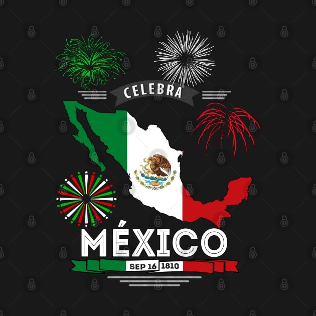 Celebrando Mexico Playera de la Independencia de Mexico Mexican Independence Day by soccer t-shirts