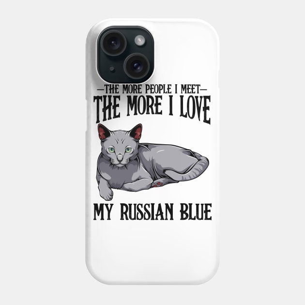 Russian Blue Cat Phone Case by Lumio Gifts