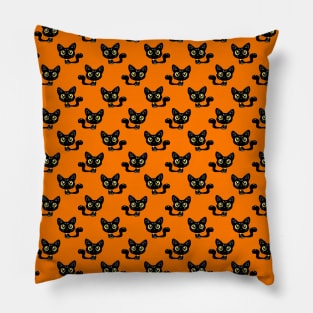 Cartoon Black Cat Pattern Pillow