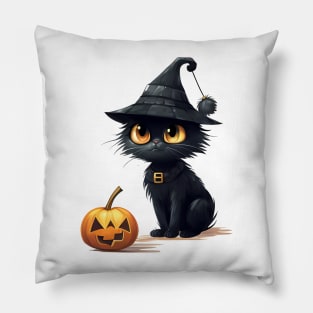 black cats lover for halloween Pillow