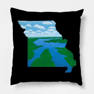 Lake of the Ozarks Michigan Silhouette Pillow