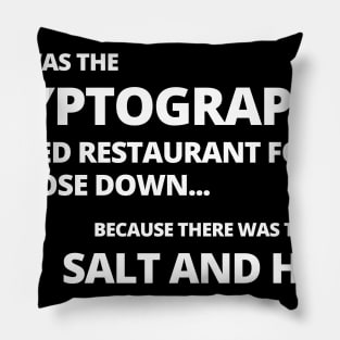 Funny Crypto Currency Joke Pillow