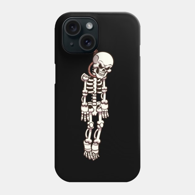 Skeleton Hanging On Gallows Phone Case by TheMaskedTooner