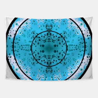 Baby Blue Paint Pour Pattern Tapestry