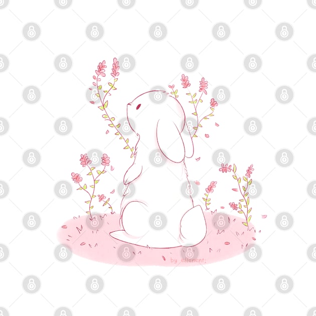 Cute Bunny with Flowers by ellenent