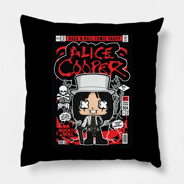 Alice Cooper Pillow by Shockproof Design