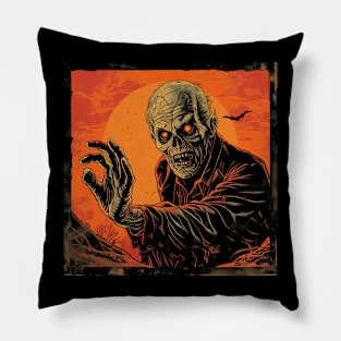 Vintage Halloween Kung Fu Martial Arts Zombie Retro Super Cool Best Gift Pillow