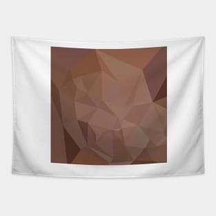 Caput Mortuum Brown Abstract Low Polygon Background Tapestry