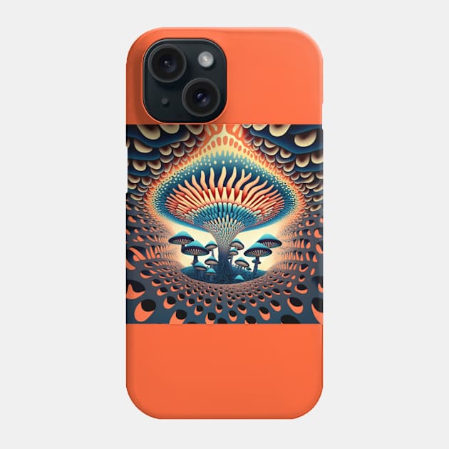 Trippy Melting Mushroom Pattern Phone Case by Winningraphics