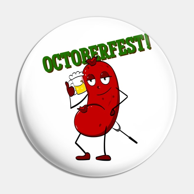 Funny Wurst Oktoberfest Pin by Yasna