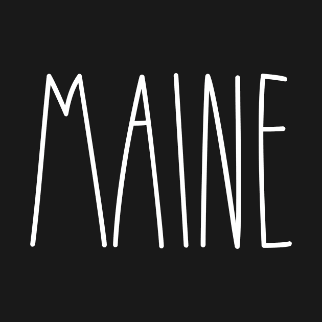 Maine Cute Minimalist Long Letters by vintageinspired