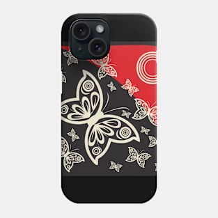 Pattern with butterflies and flowers Phone Case