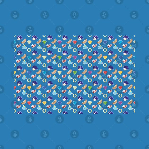 Sonic blue pattern by TheMightyPuella