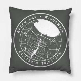 Green Bay Map Pillow