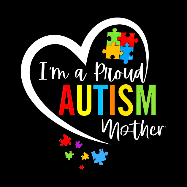 I'm A Proud Autism Mother Heart Autism Awareness Puzzle by Ripke Jesus