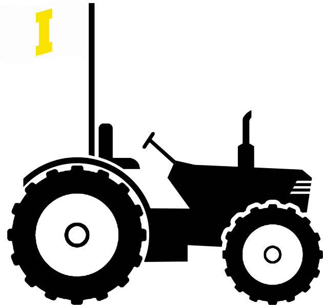 Support IOWA with this Tractor and Flag design Kids T-Shirt by MalmoDesigns