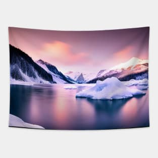 Ice Mountains in Winter Tapestry