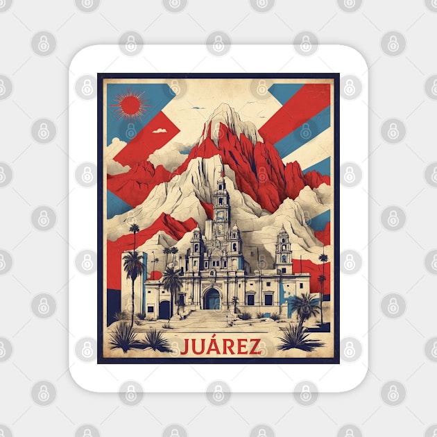 Juarez Mexico Vintage Poster Tourism Magnet by TravelersGems