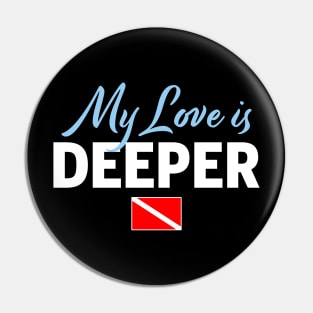 Love is Deeper Diver Flag Gift Pin