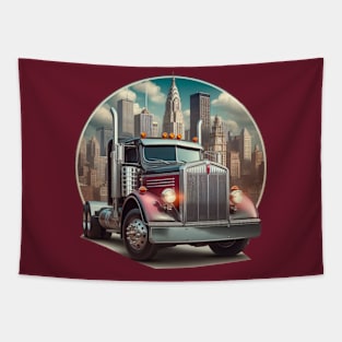 Semi Truck 18 Wheeler Big Rig Tapestry