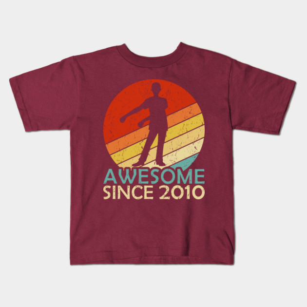 Gift For Ten 10 Year Old Birthday Boy Awesome Since 2010 Vintage Floss Dance Funny Cute 10th Birthday Gifts 10th Birthday Ideas Kids T Shirt Teepublic