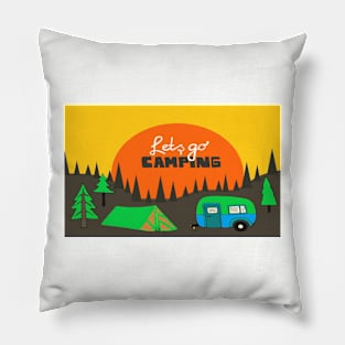 Let's go Camping Pillow