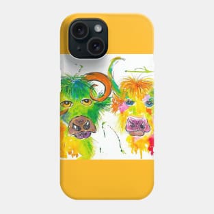 Quirky Colourful Bulls Phone Case