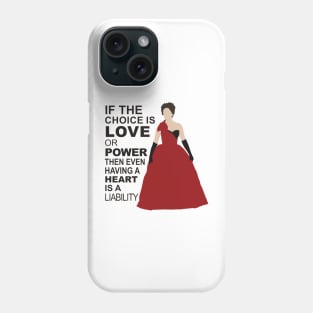 Cora - Love or Power - Black Text Phone Case