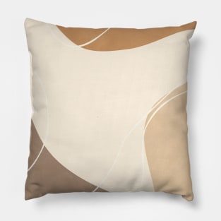 Mid-century modern organic abstract Pillow
