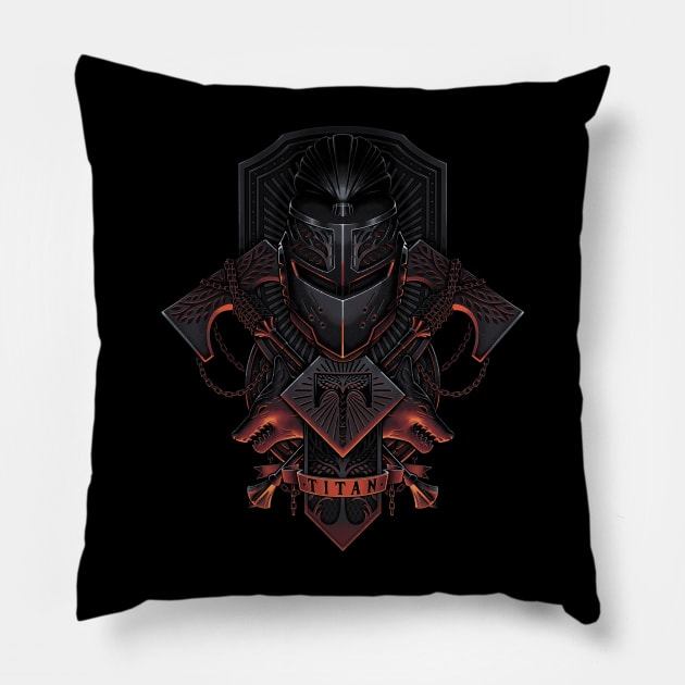 Iron Lord Titan Pillow by IanPesty