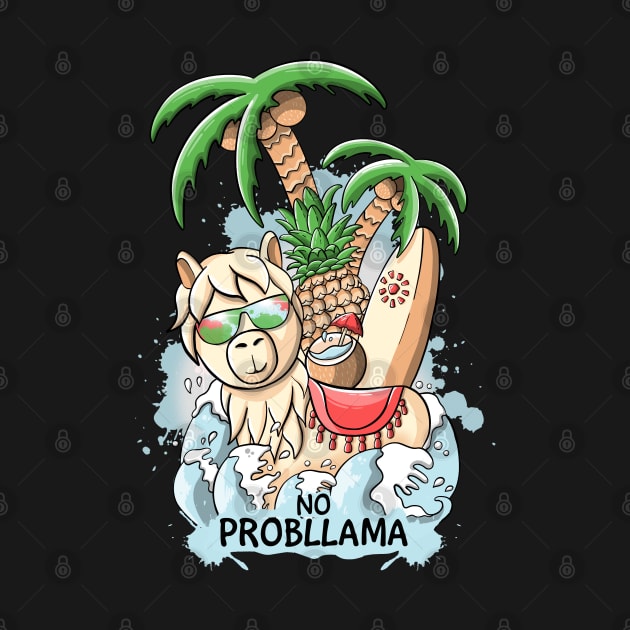 No Probllama summer vibes by MerchBeastStudio