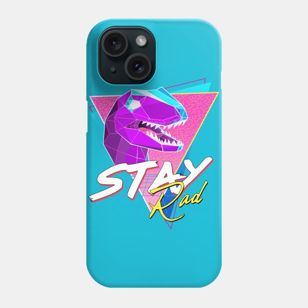 Stay Rad 90s Raptor Phone Case by forge22