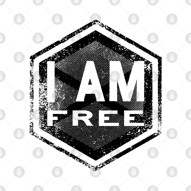 I AM Free - Affirmation - Black by hector2ortega