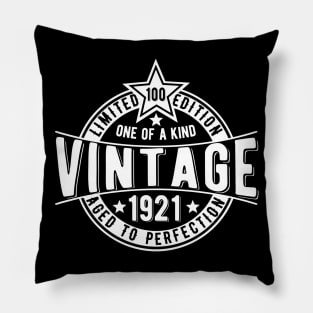 100th vintage birthday gift idea for granddad Pillow