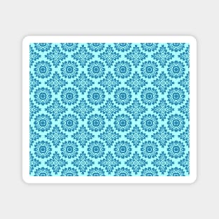 Flower ornament baroque 21102020 light blue Magnet