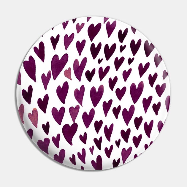 Valentines day hearts explosion - burgundy Pin by wackapacka