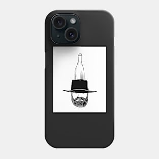 Man with the bottle on his head Phone Case