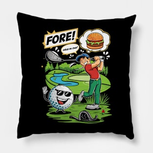 Fore! Fun Golf Adventure with a Hole in One! Pillow