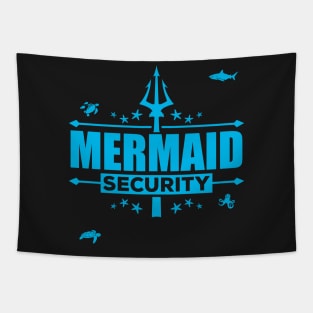 Mens Mermaid Security Funny Dad Swimming party Gift product Tapestry