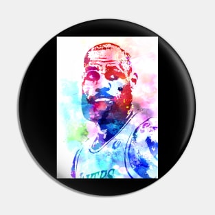 Lebron James Watercolor Pin