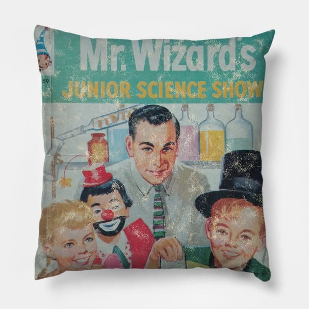 Mr Wizard's Junior Science Show Pillow by offsetvinylfilm