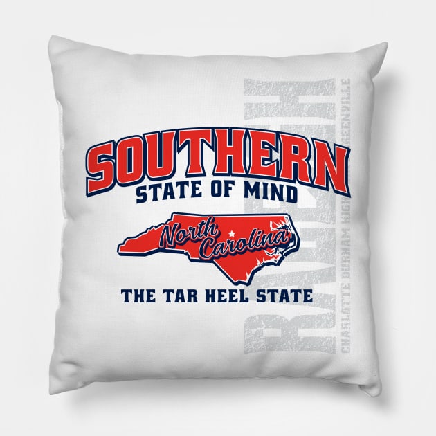 Southern State of Mind-North Carolina 1 Pillow by 316CreativeGroup