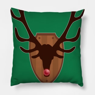 Oops Red Nose Reindeer Trophy Funny Christmas Parody Pillow