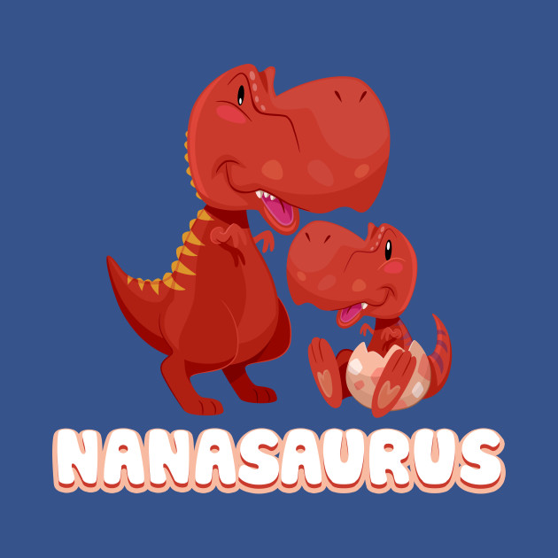 Disover Mamasaurus Mommy & Baby Girl T-Rex Dinosaurs T-shirt NANASAURUS - Mamasaurus Mommy - T-Shirt