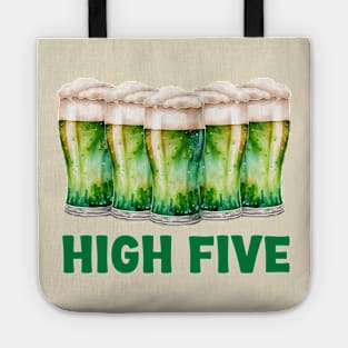 High Five - Funny Irish Beer Drinker Tote