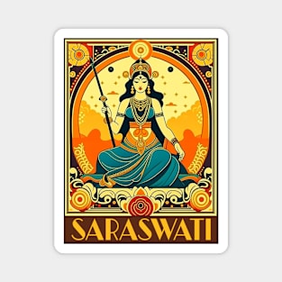 Art Deco Saraswati Magnet