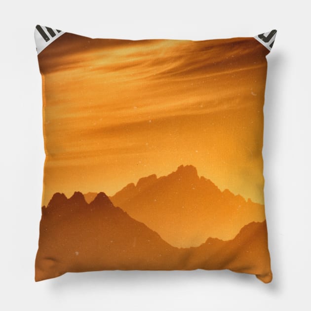 Neck Deep Mountains Pillow by Adventum Design